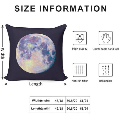 Moon Soft Hidden Zipper Throw Pillow