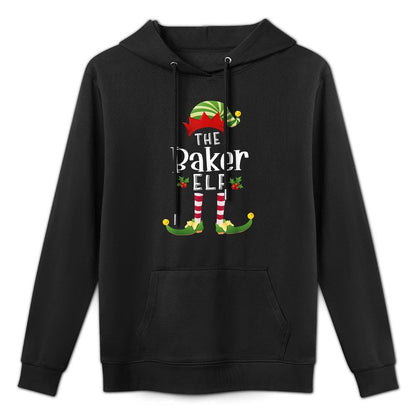 Baker Christmas Elf Matching Pajama X-Mas Party Moisture-Wicking Hoodie