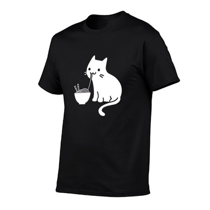Cute Cat Eating Ramen  Durable T-Shirt