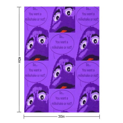 Order Up - Grimace Throw Blanket