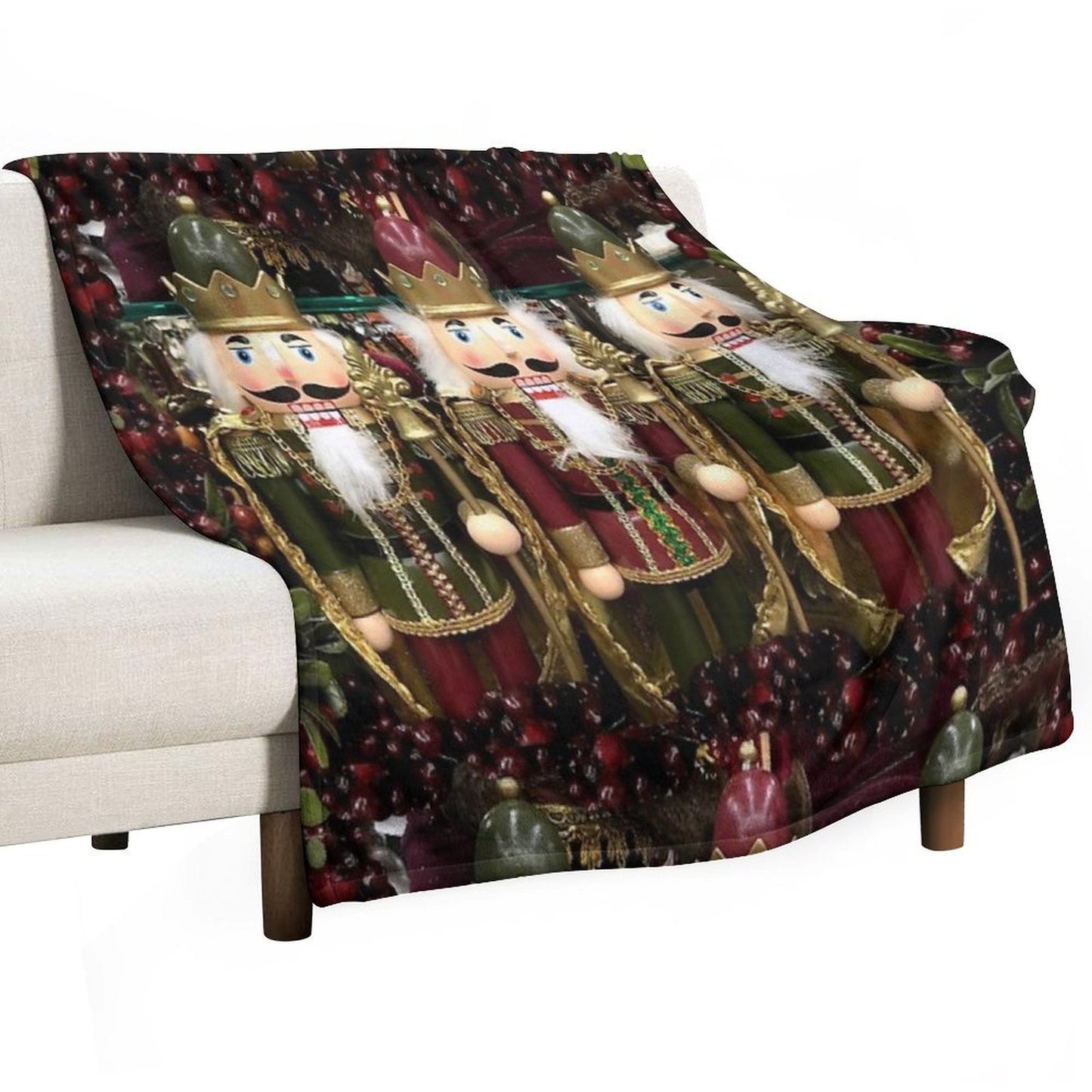 Christmas Nutcracker Trio Throw Blanket