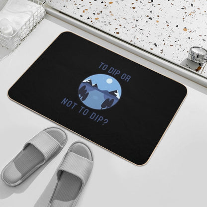 To Dip Or Not to Dip - Blue Graphic - Wild Swimming Tees Bath Mat