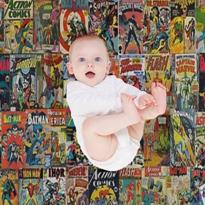 Vintage Comic Book Pattern Throw Blanket