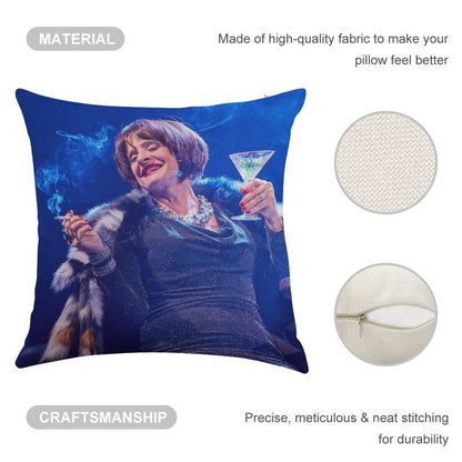 Patti LuPone As Joanne in Company Linen Throw Pillow Cover