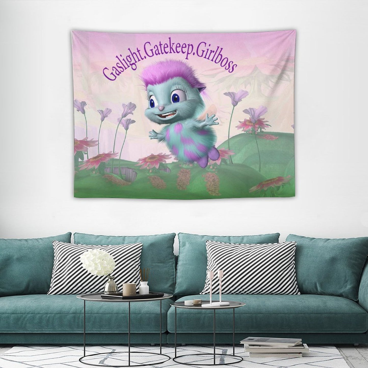 Bibble Gaslight Gatekeep Girlboss Tapestry