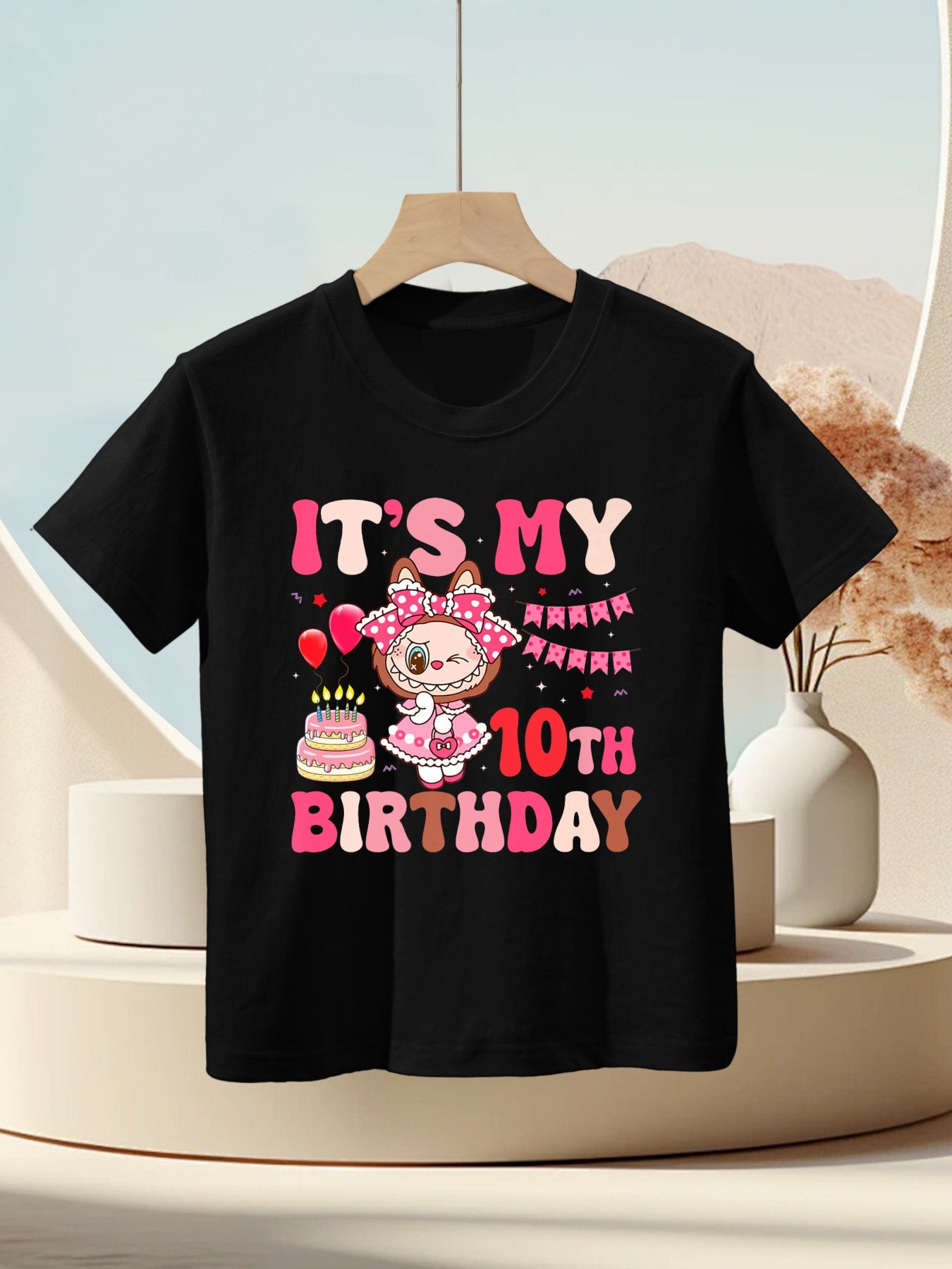 It's My 10th Birthday Girls Kidsns Labubu Bday Premium Kids T-Shirt