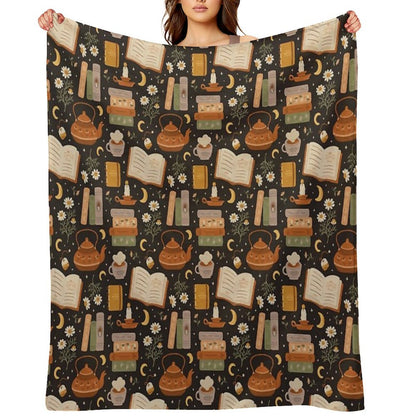 Sweet Bookish Dreams Throw Blanket