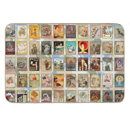 Vintage Soap Ads Bath Mat