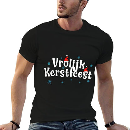 Vrolijk Kerstfeest Dutchflemish Christmas  Cotton T-Shirt