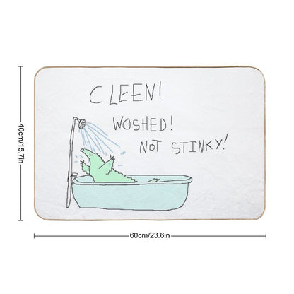 Clean! Washed! Not Stinky! Bath Mat