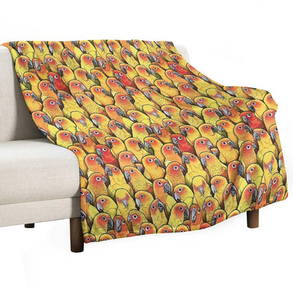 Sun Conures Throw Blanket