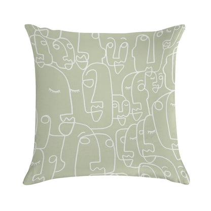 Sage Green Soft Bedroom Essential Throw Pillow