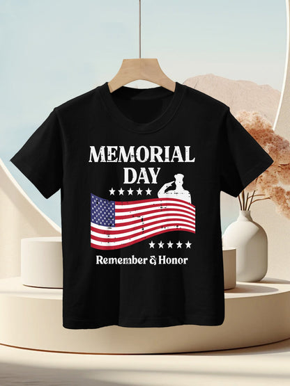 Memorial Day USA Remember Honor Patriot Men Women Kids Kids T-Shirt