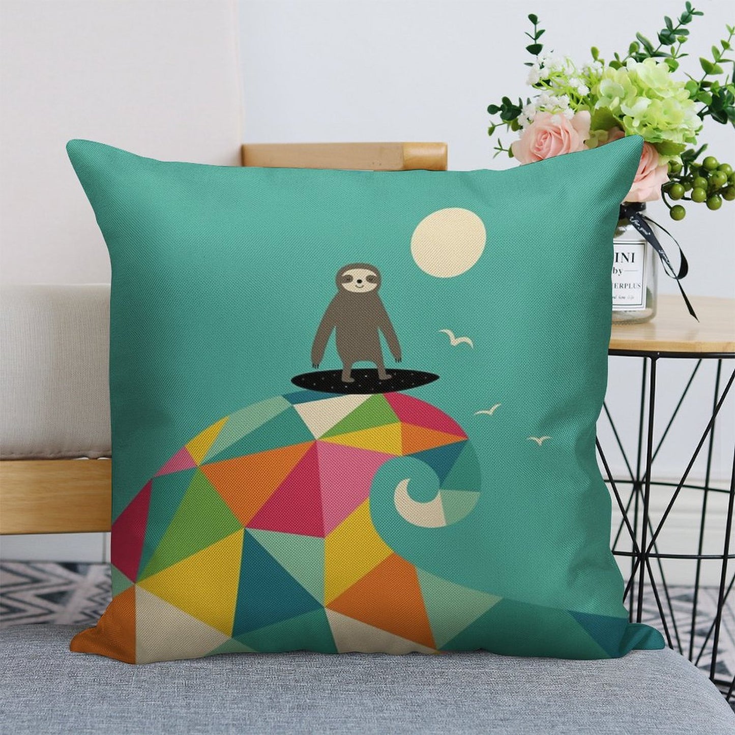 Surfs Up Linen Throw Pillow Cover