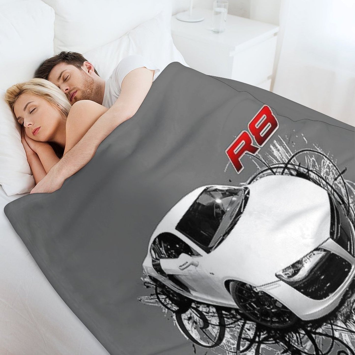 Audi R8 in Swirls Throw Blanket