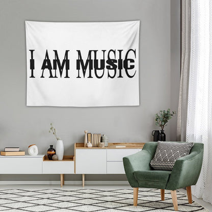 I AM MUSIC Album Cover Tapestry