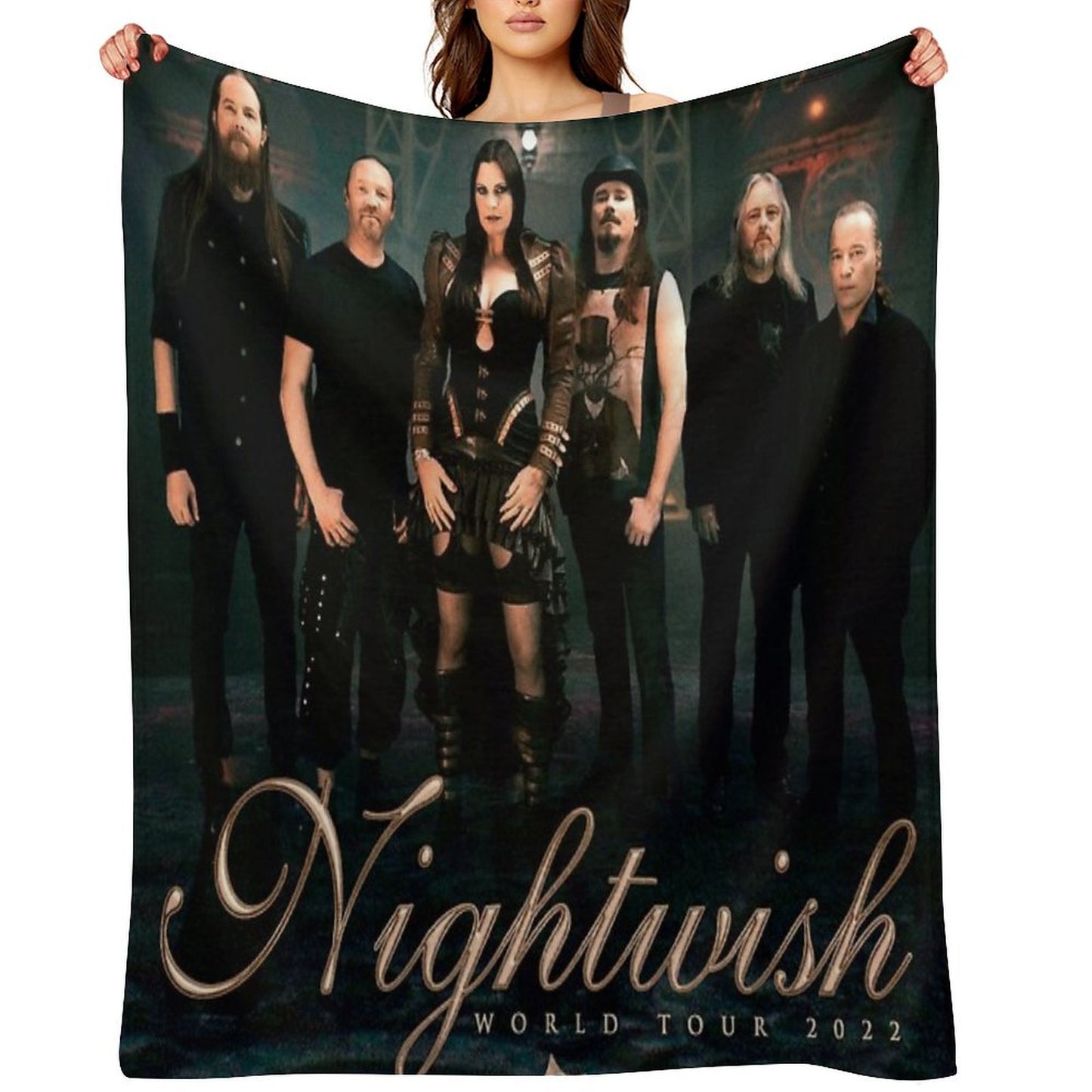 Nightwish 2 Loerrcok Human Nature World Tour 2022 Throw Blanket