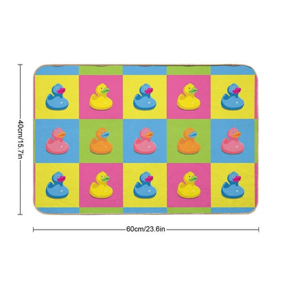 Rubber Duckies Pop Art Bath Mat