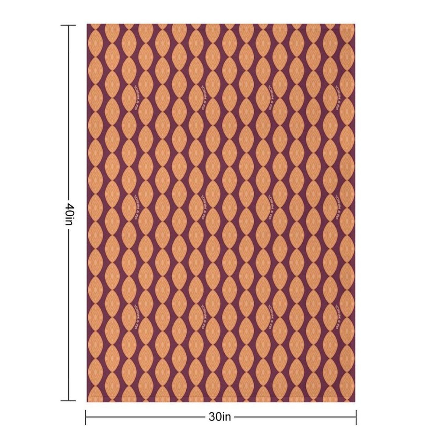 Atomic Blooms - Orange Maroon Throw Blanket