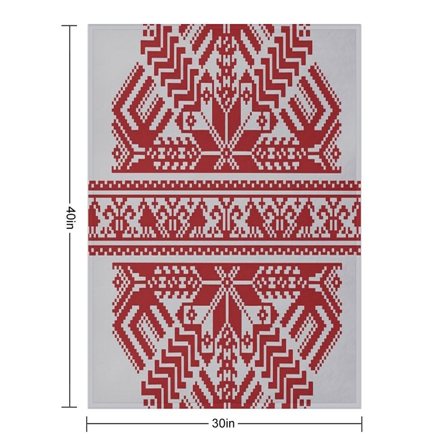 Baltic Traditional Ornament. Latvian Throw Blanket