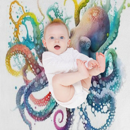 Colorful Octopus Throw Blanket