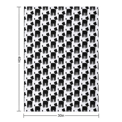 Black Poodle(s) Throw Blanket