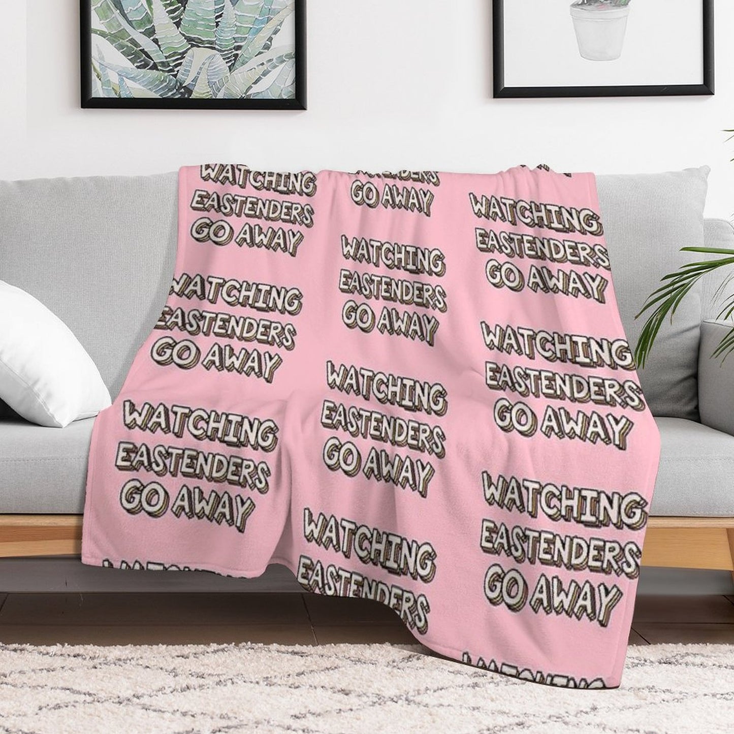 Watching Eastenders Go Away Throw Blanket