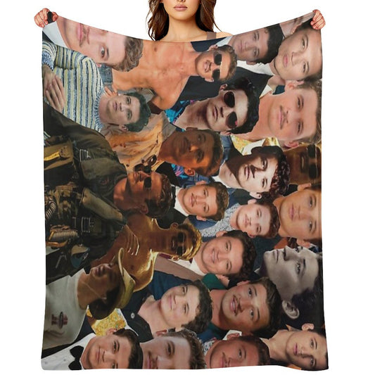 Miles Teller Photo Collage Throw Blanket