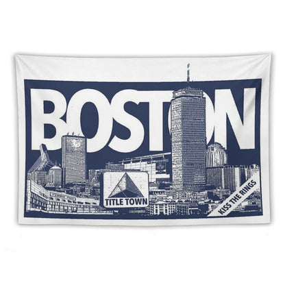 Title Town Skyline Tapestry