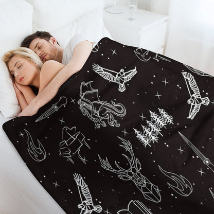 Throne of Glass Pattern Throw Blanket