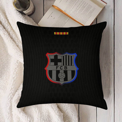 Barca Away 2024-25 Black Linen Throw Pillow Cover