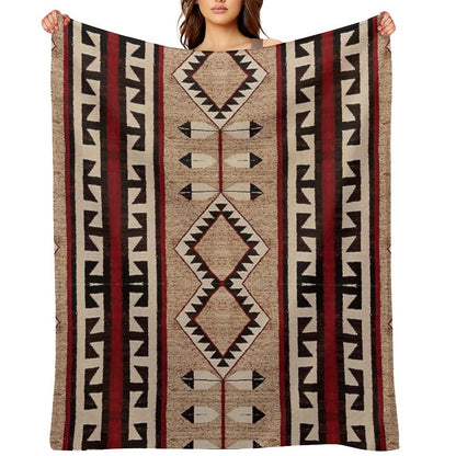 The Eternal  Navajo Pattern Throw Blanket