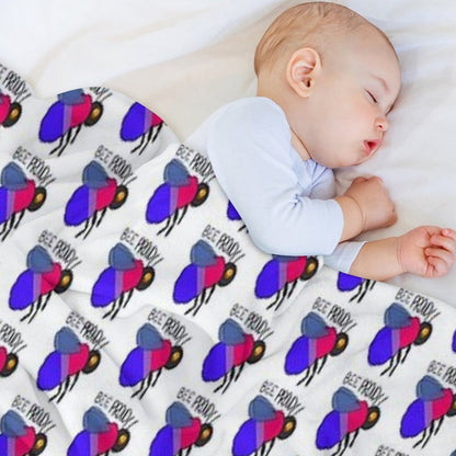 Bee Proud (Bisexual Flag) Throw Blanket