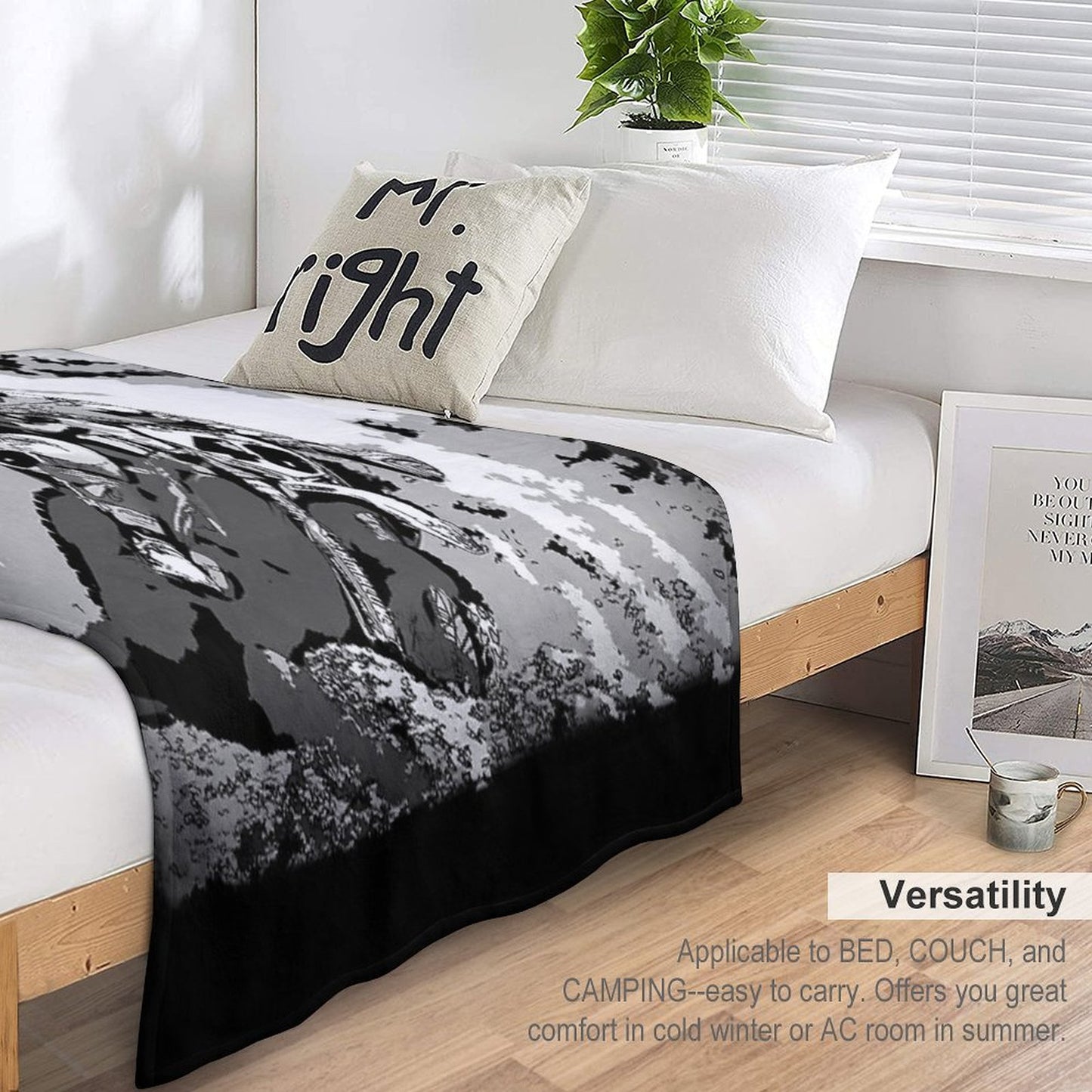 Motocross Dirt-Bike Championship Racer Throw Blanket