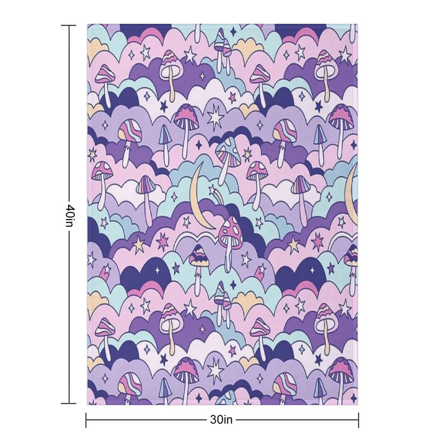 Cosmic Mushrooms Throw Blanket