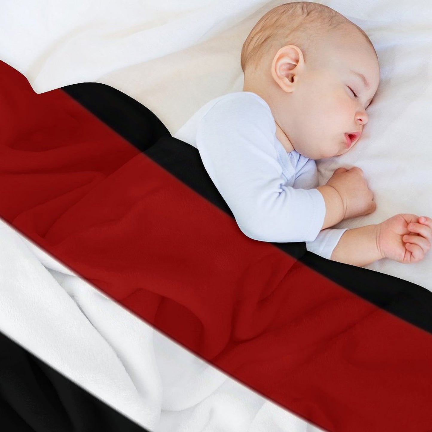 Red Black White Abstract Stripes Throw Blanket