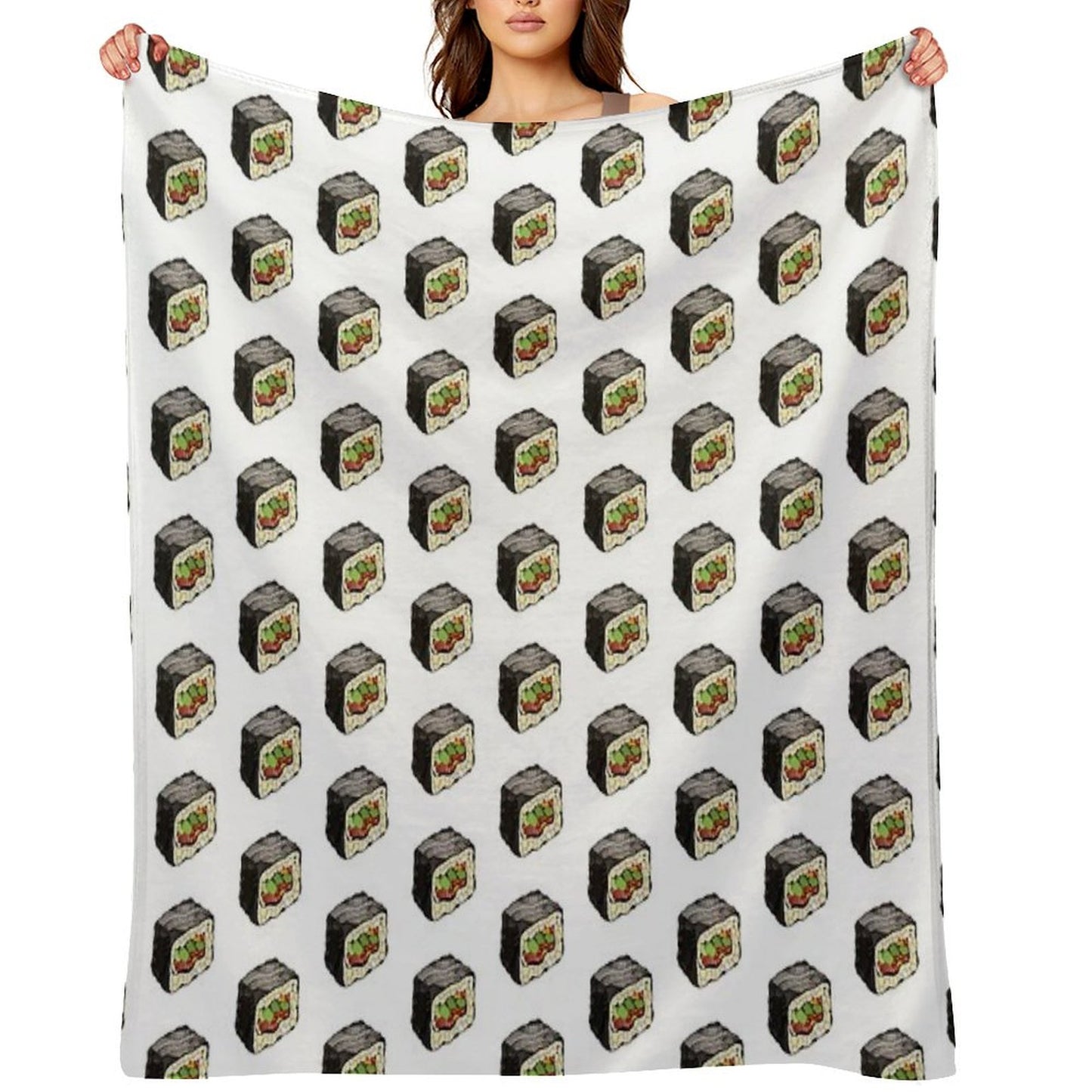 Sushi Illustration Throw Blanket