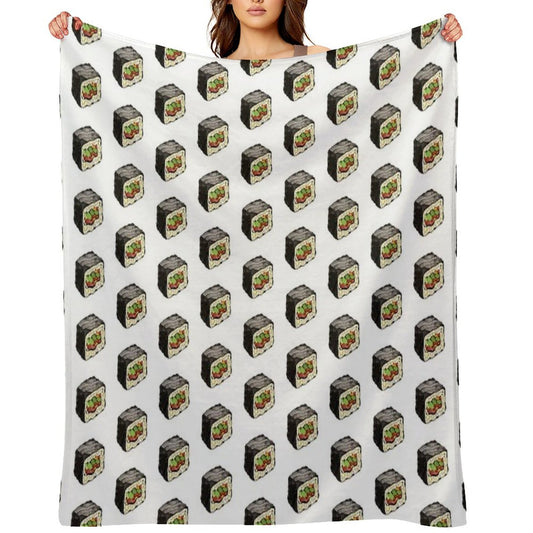 Sushi Illustration Throw Blanket