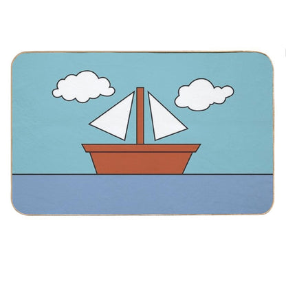 Living Room Boat Picture Bath Mat