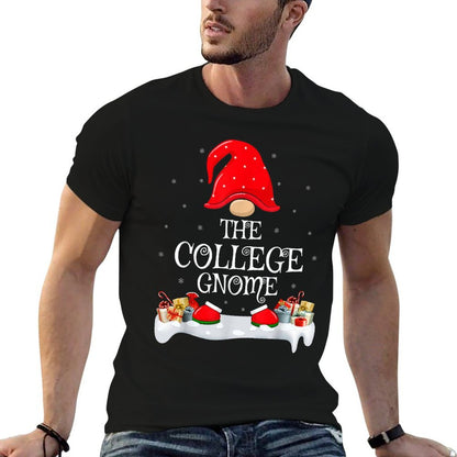 Family Matching Group The College Gnome Christmas  Oversized Silhouette T-Shirt