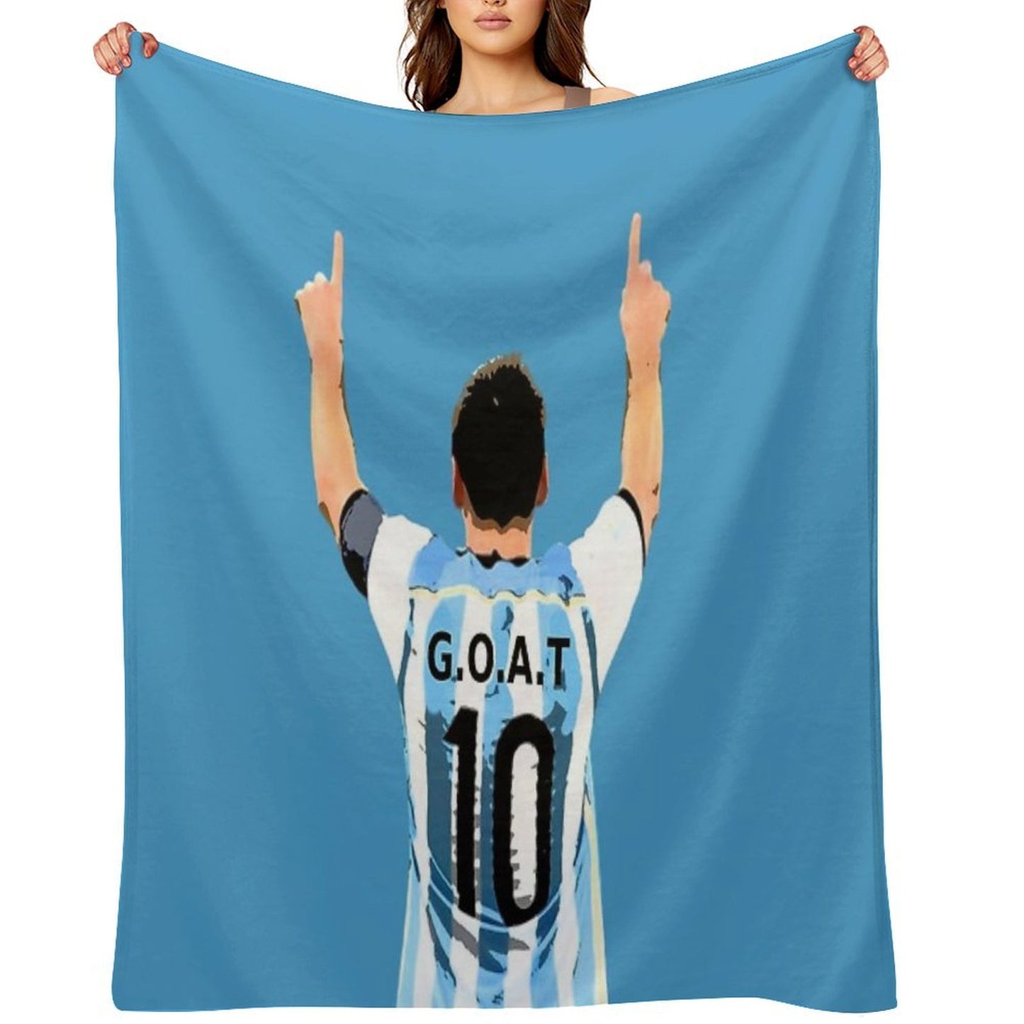 GOAT Football Shirt Throw Blanket