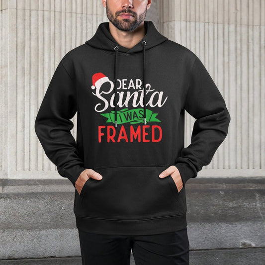 Dear Santa I Was Framed Xmas Christmas Customizable Surface Hoodie
