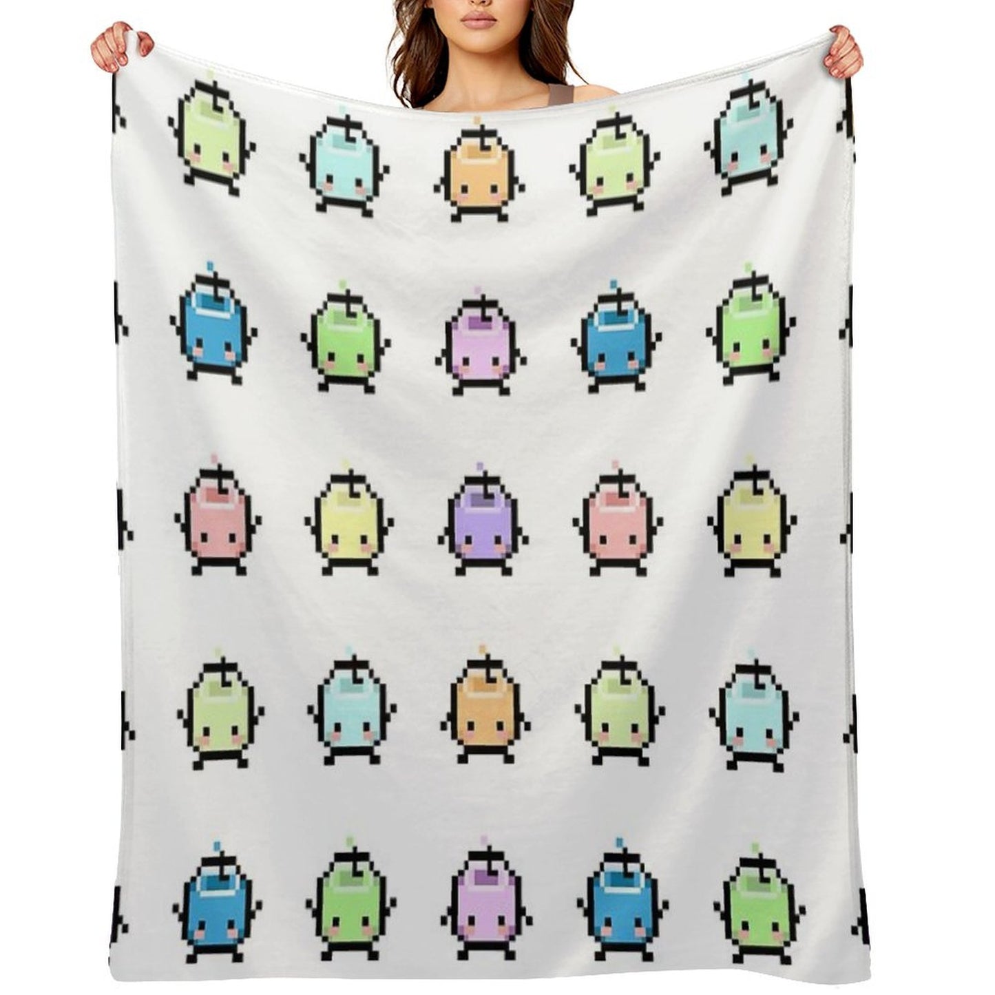 Stardew Valley Pastel Junimos Throw Blanket