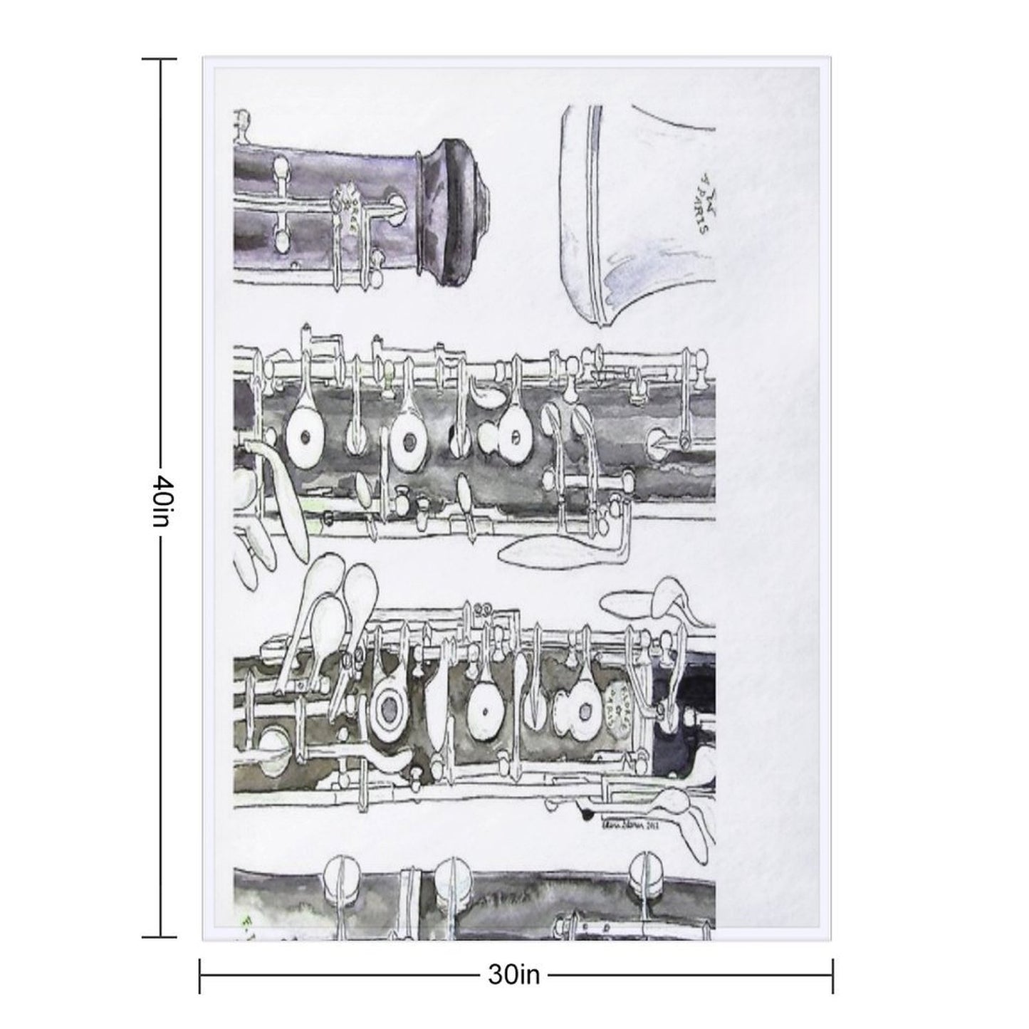 The Oboe Throw Blanket