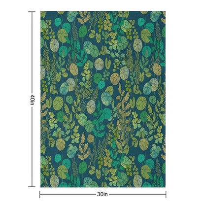 Growing A Garden Green Nature Throw Blanket