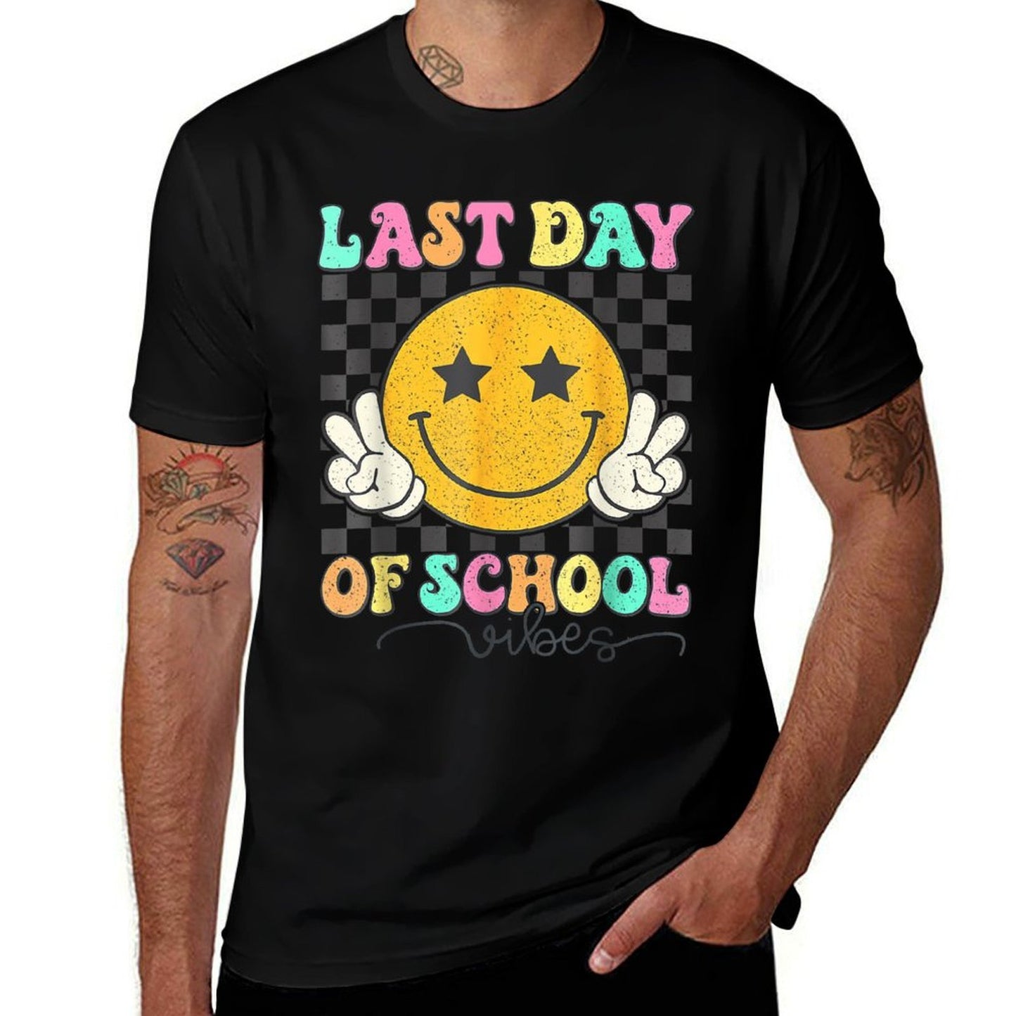 Last Day Of School Vibes Cute End Of School Kids Girls  Breathable T-Shirt