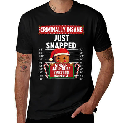 Criminally Insane Ginger Jailhouse Christmas Gingerbread  Soft T-Shirt