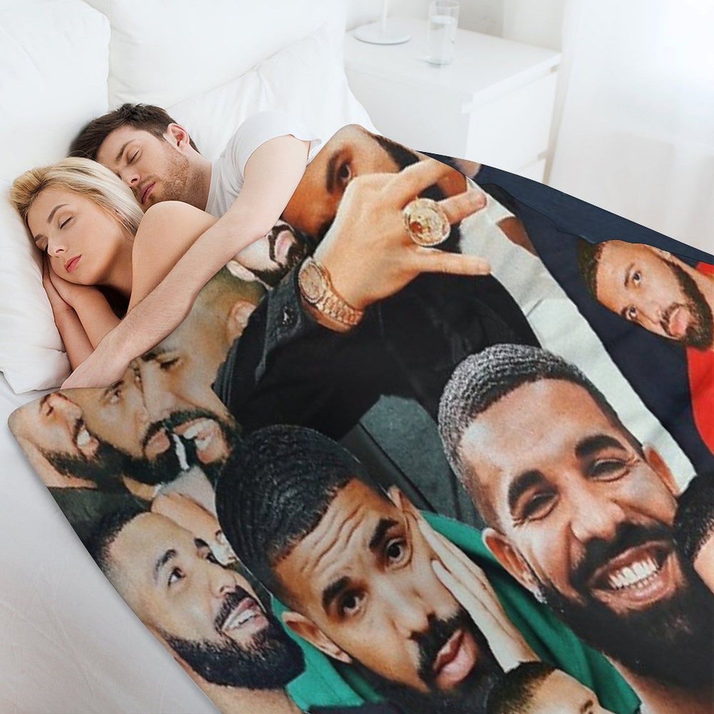 Drake Collage Throw Blanket