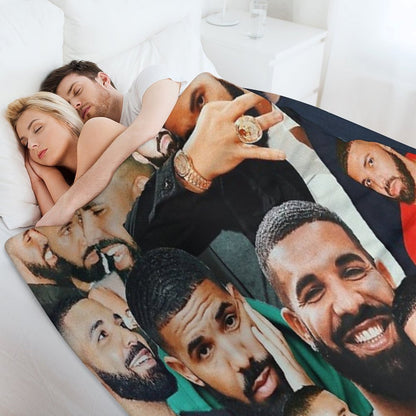 Drake Collage Throw Blanket