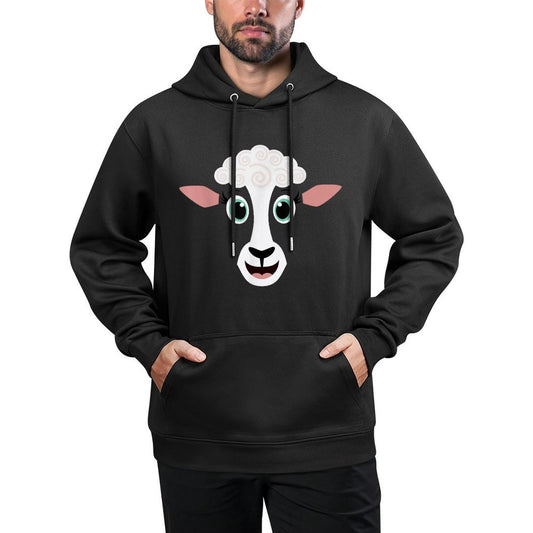 Funny Halloween Costume for Girls Boys - Cute Sheep Face Relaxed Fit Hoodie